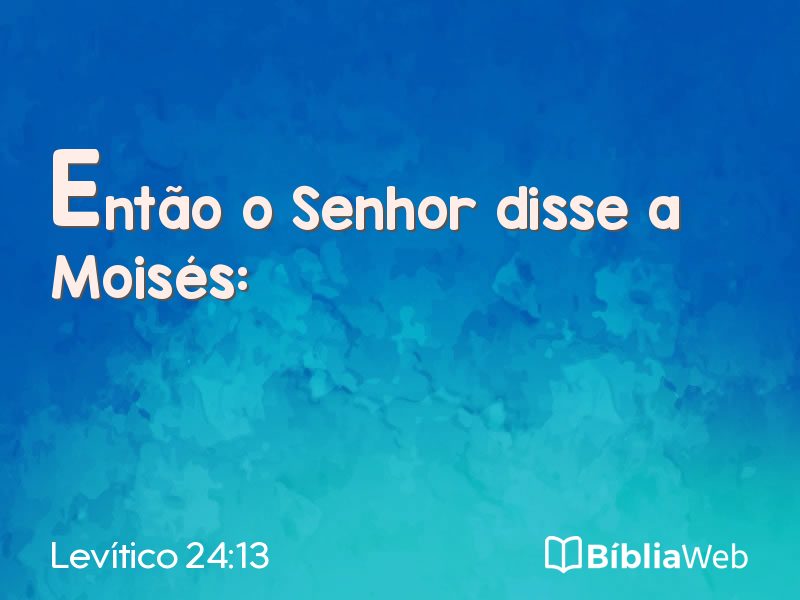 Levítico 24:13 em imagem para compartilhar