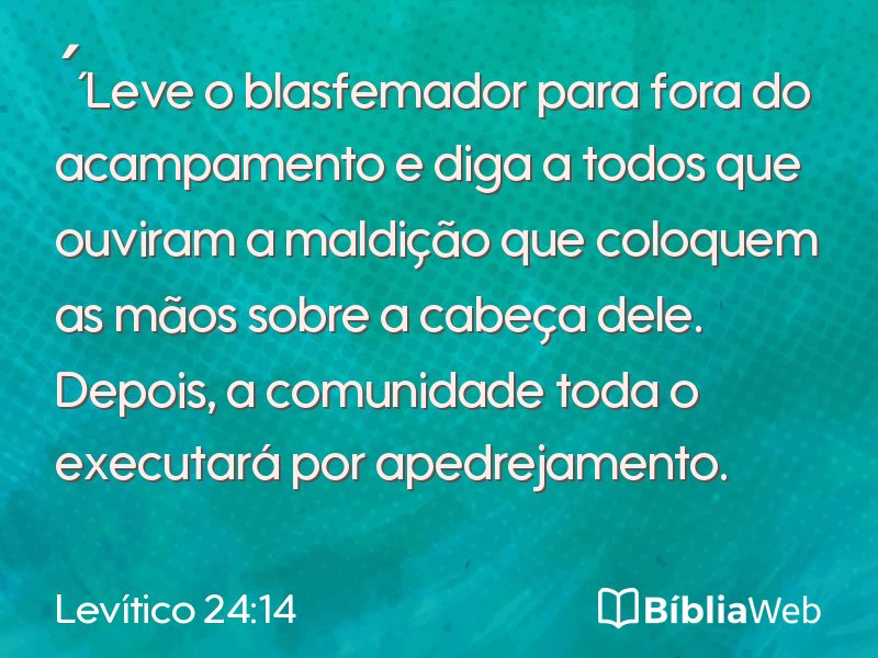 Levítico 24:14 em imagem para compartilhar
