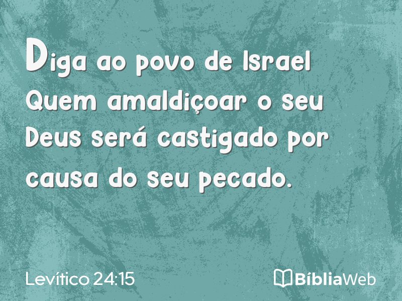 Levítico 24:15 em imagem para compartilhar