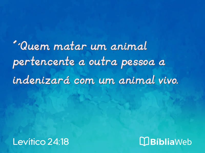 Levítico 24:18 em imagem para compartilhar