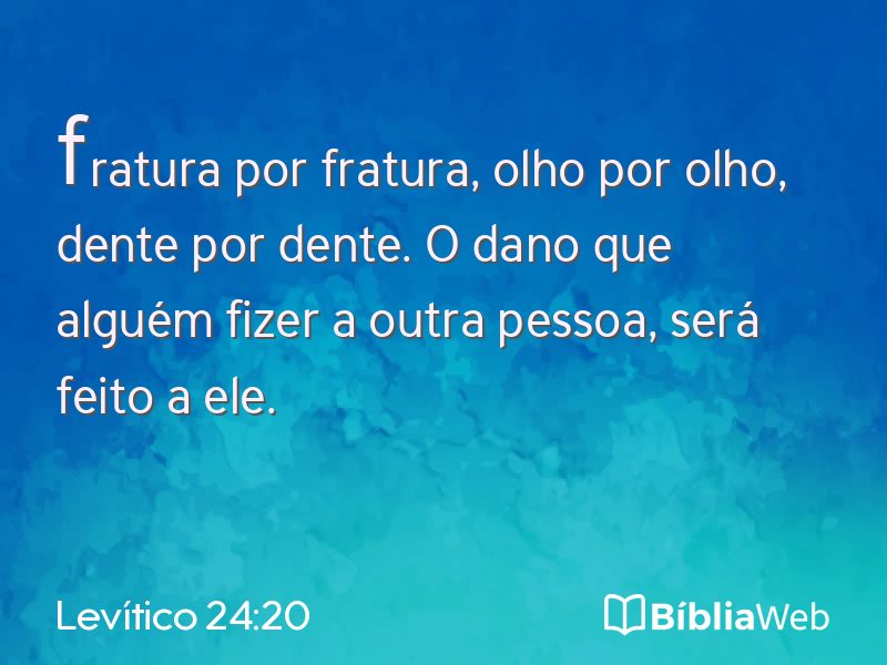 Levítico 24:20 em imagem para compartilhar