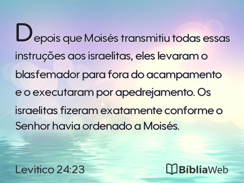 Levítico 24:23 em imagem para compartilhar