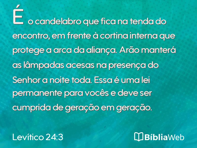 Levítico 24:3 em imagem para compartilhar