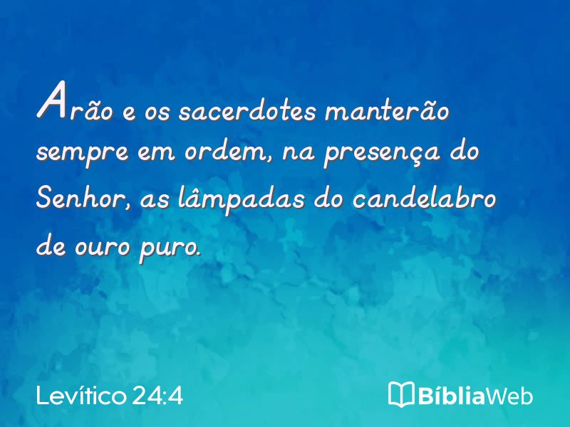 Levítico 24:4 em imagem para compartilhar