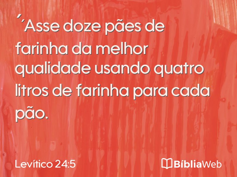 Levítico 24:5 em imagem para compartilhar