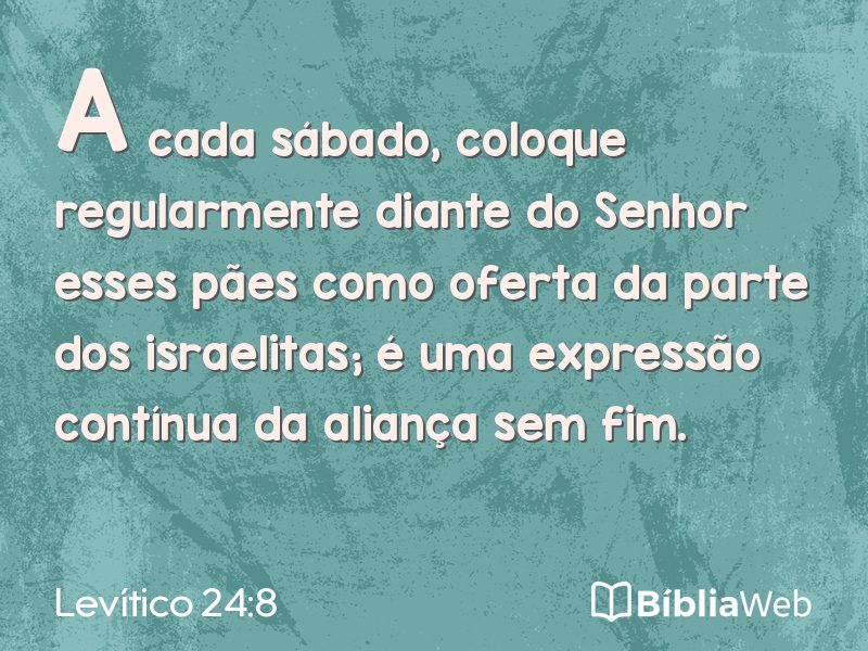 Levítico 24:8 em imagem para compartilhar