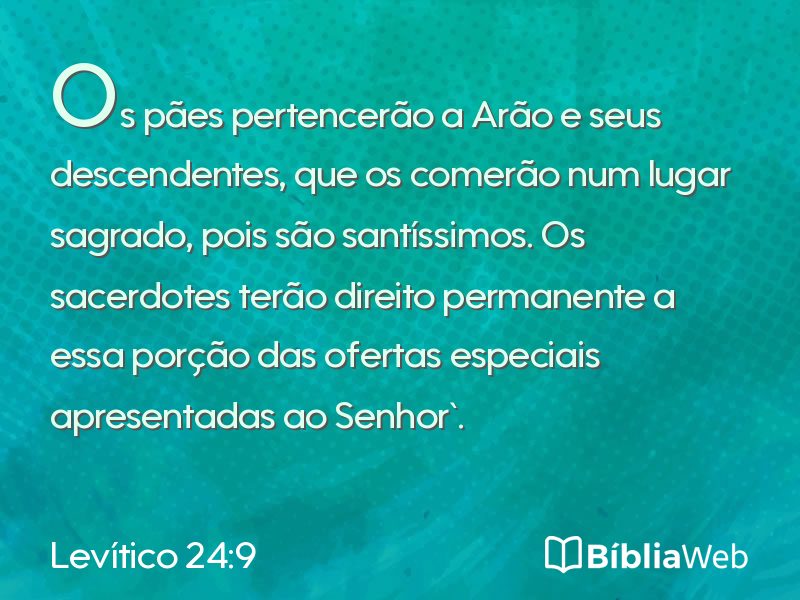 Levítico 24:9 em imagem para compartilhar