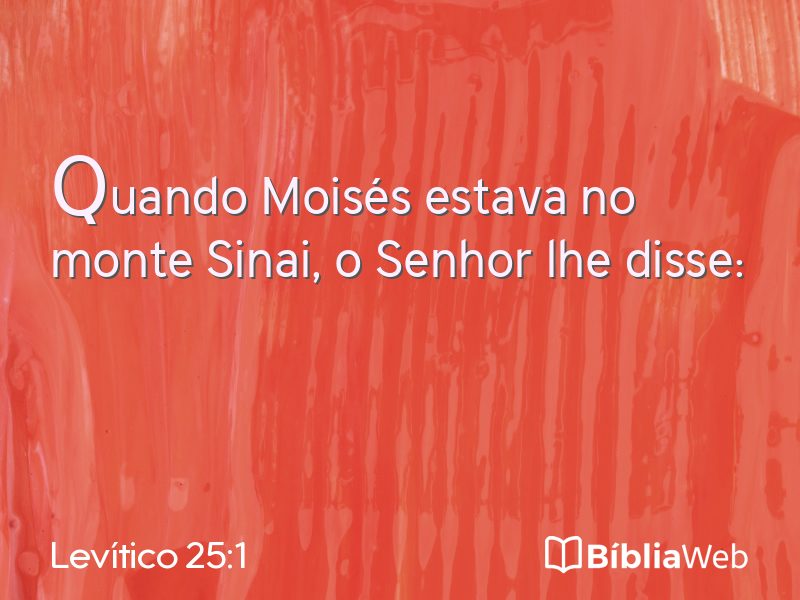 Levítico 25:1 em imagem para compartilhar