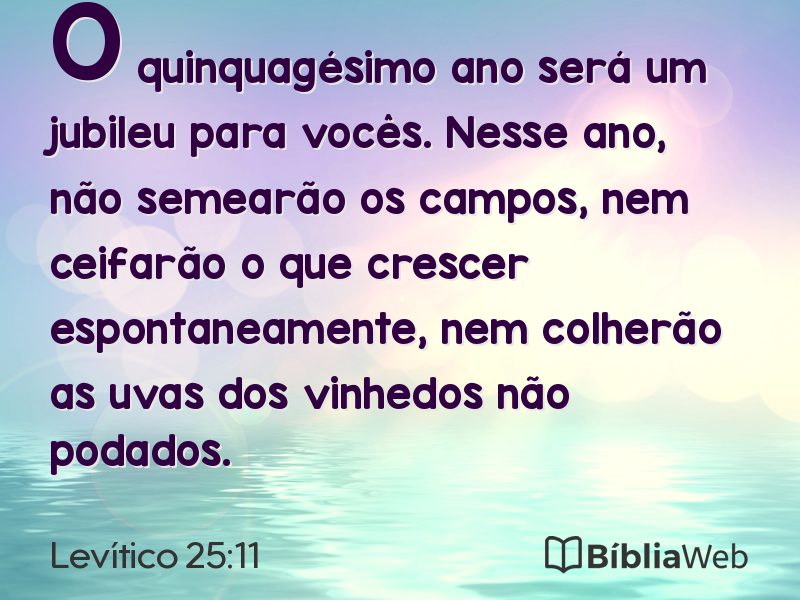 Levítico 25:11 em imagem para compartilhar