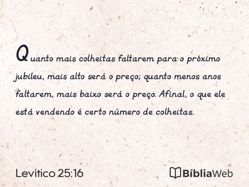 Levítico 25:16 em imagem para compartilhar