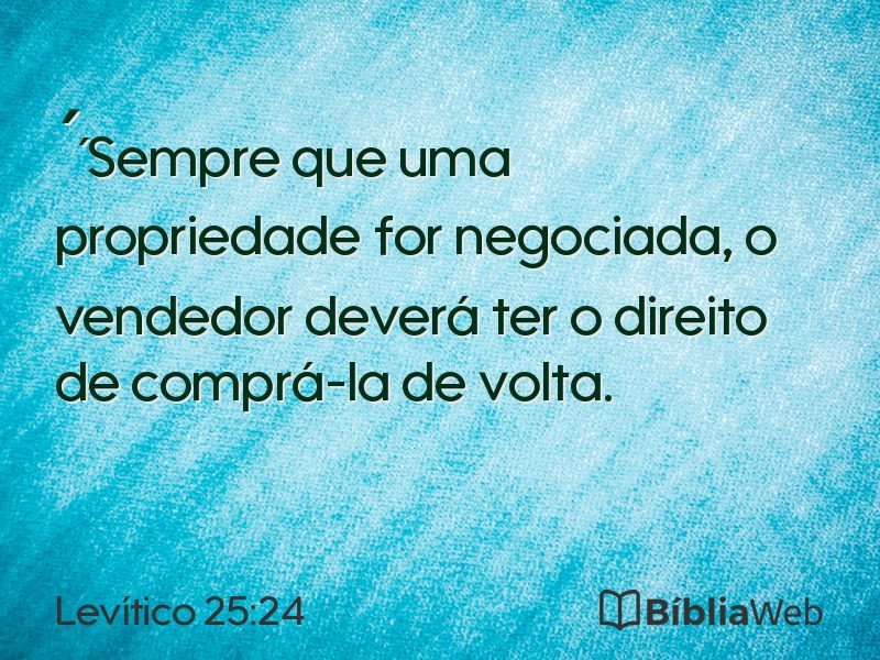 Levítico 25:24 em imagem para compartilhar