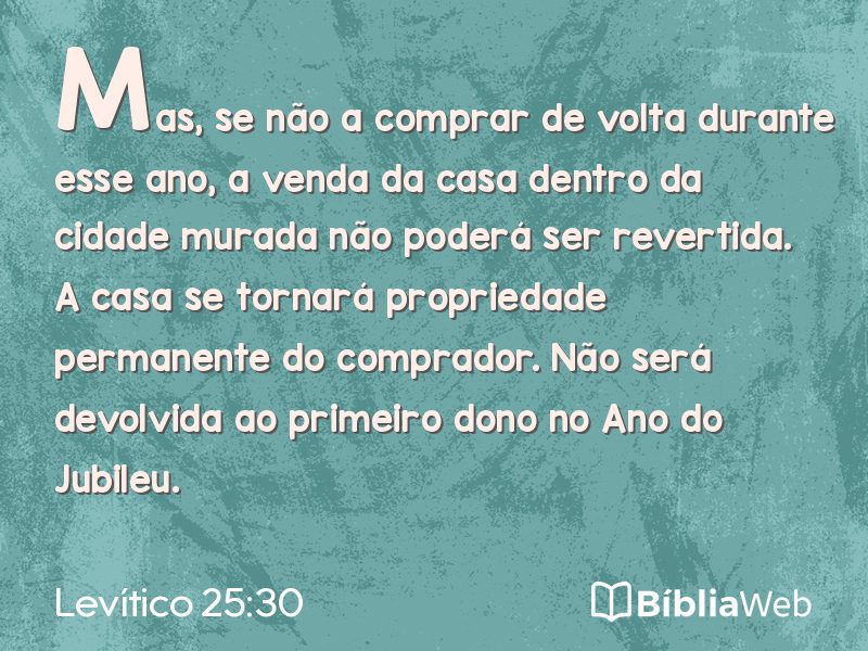 Levítico 25:30 em imagem para compartilhar