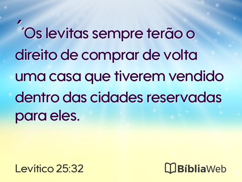 Levítico 25:32 em imagem para compartilhar
