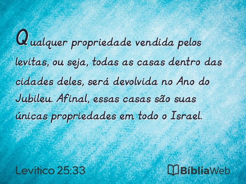 Levítico 25:33 em imagem para compartilhar