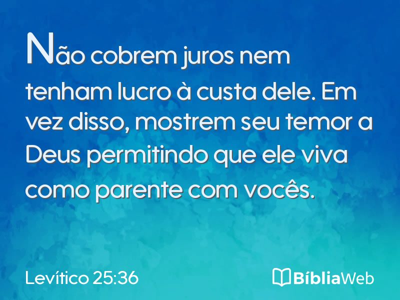 Levítico 25:36 em imagem para compartilhar