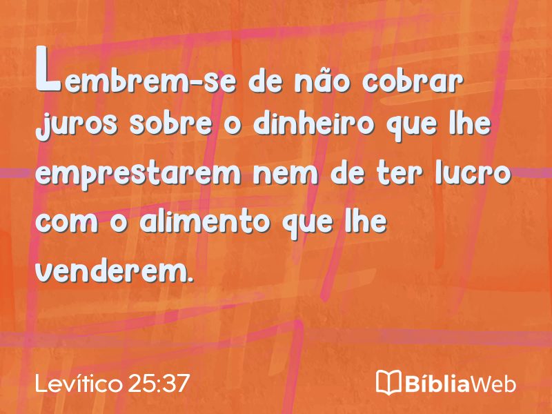 Levítico 25:37 em imagem para compartilhar