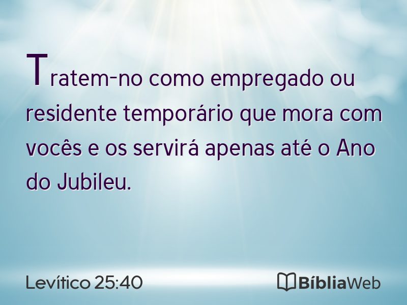 Levítico 25:40 em imagem para compartilhar