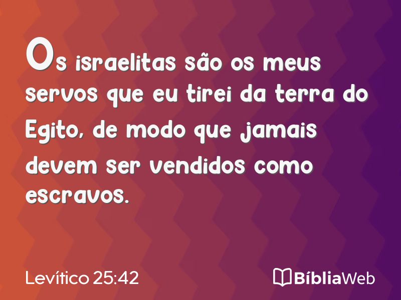 Levítico 25:42 em imagem para compartilhar
