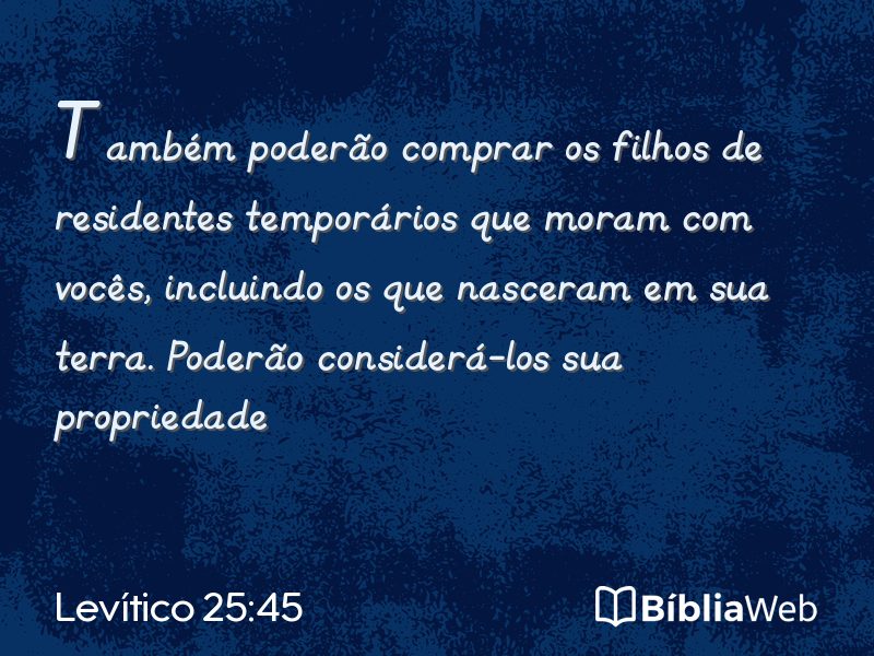 Levítico 25:45 em imagem para compartilhar