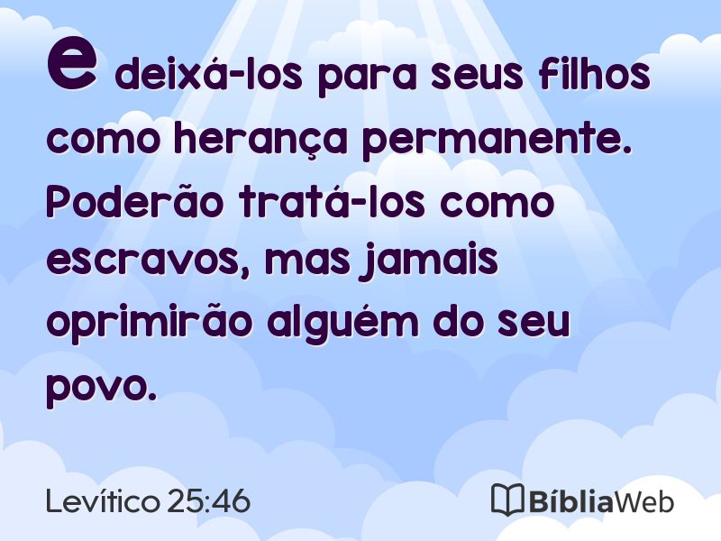 Levítico 25:46 em imagem para compartilhar