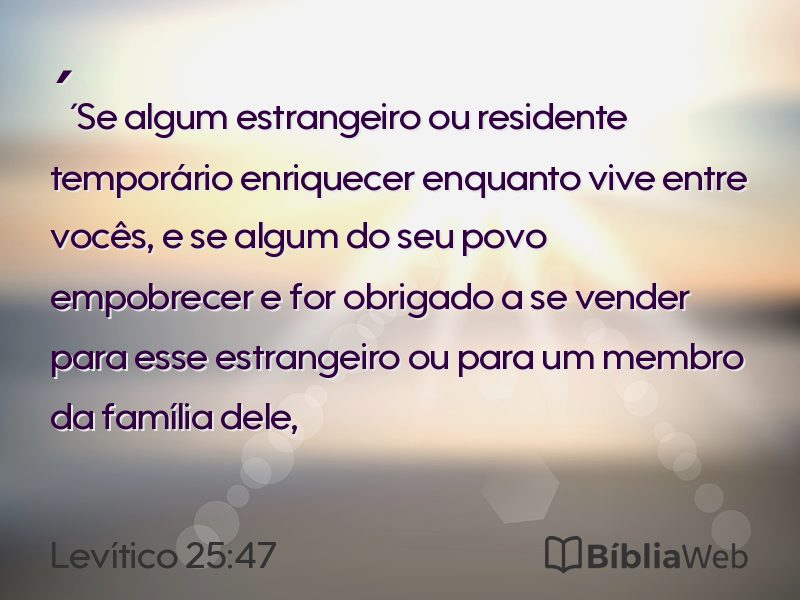Levítico 25:47 em imagem para compartilhar