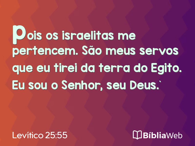 Levítico 25:55 em imagem para compartilhar