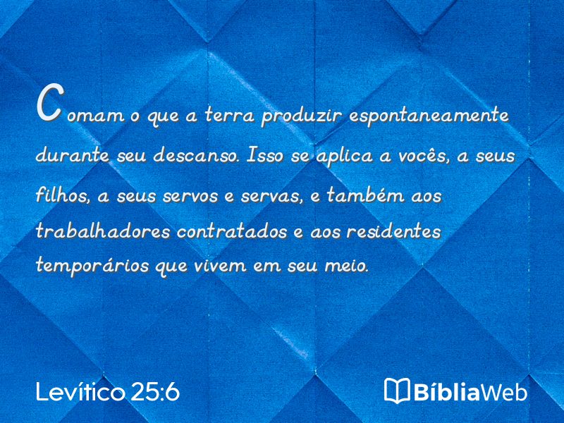 Levítico 25:6 em imagem para compartilhar