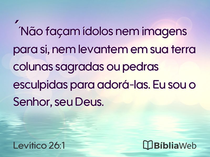 Levítico 26:1 em imagem para compartilhar