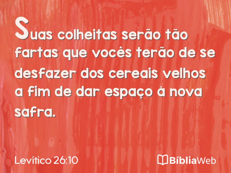 Levítico 26:10 em imagem para compartilhar