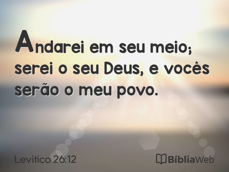 Levítico 26:12 em imagem para compartilhar