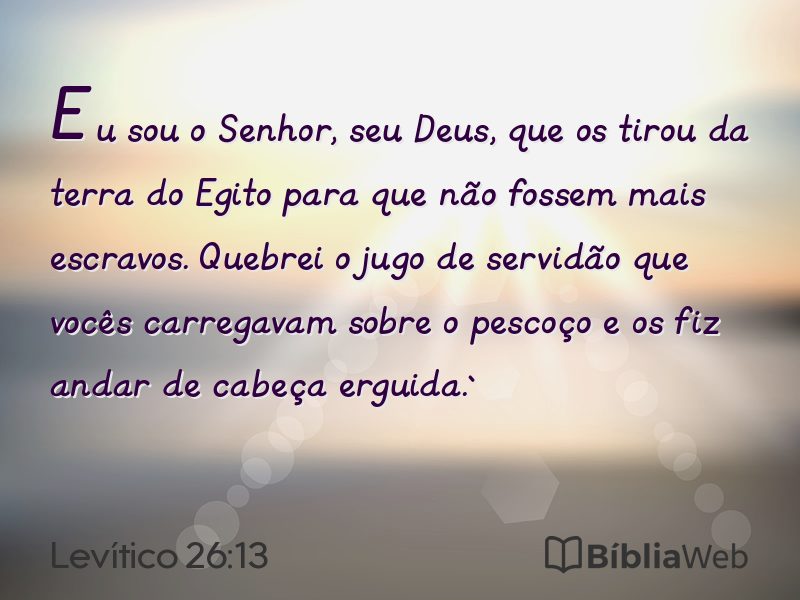 Levítico 26:13 em imagem para compartilhar
