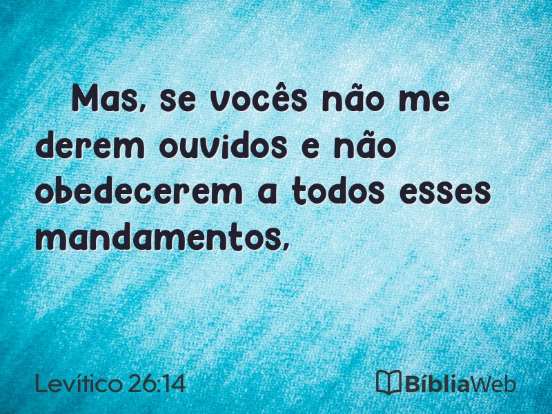 Levítico 26:14 em imagem para compartilhar