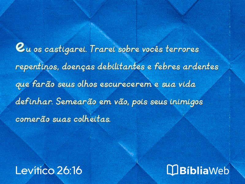 Levítico 26:16 em imagem para compartilhar