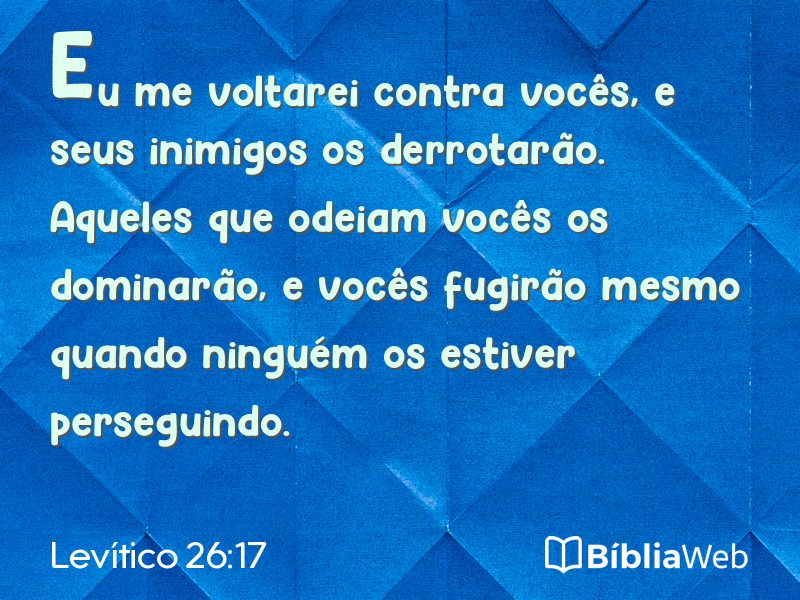 Levítico 26:17 em imagem para compartilhar