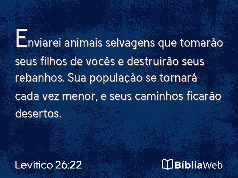 Levítico 26:22 em imagem para compartilhar
