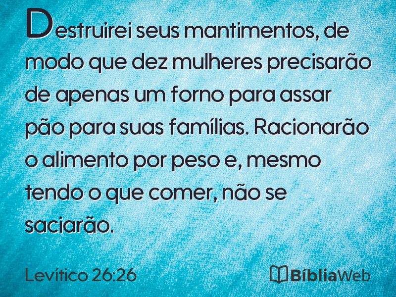 Levítico 26:26 em imagem para compartilhar