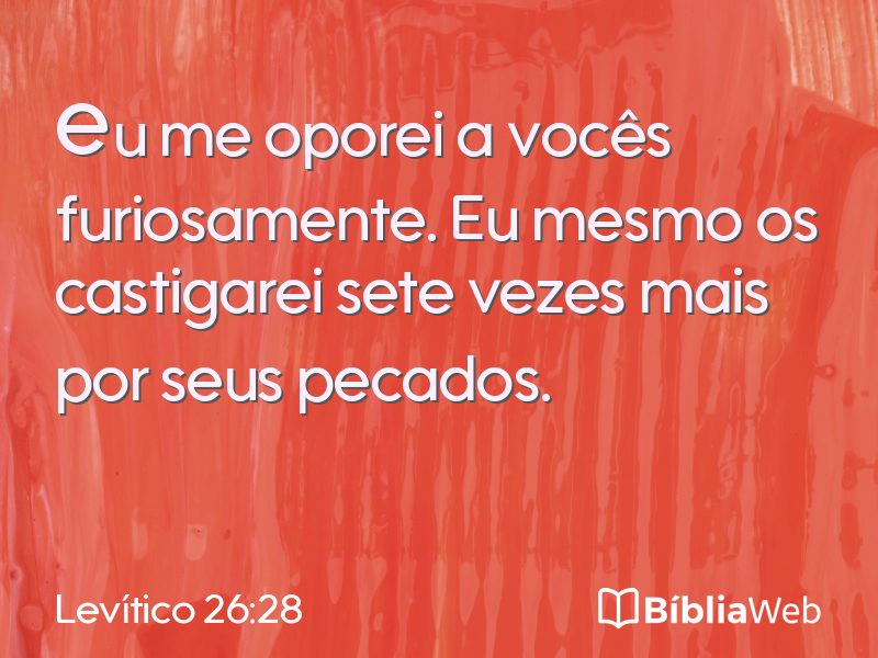 Levítico 26:28 em imagem para compartilhar