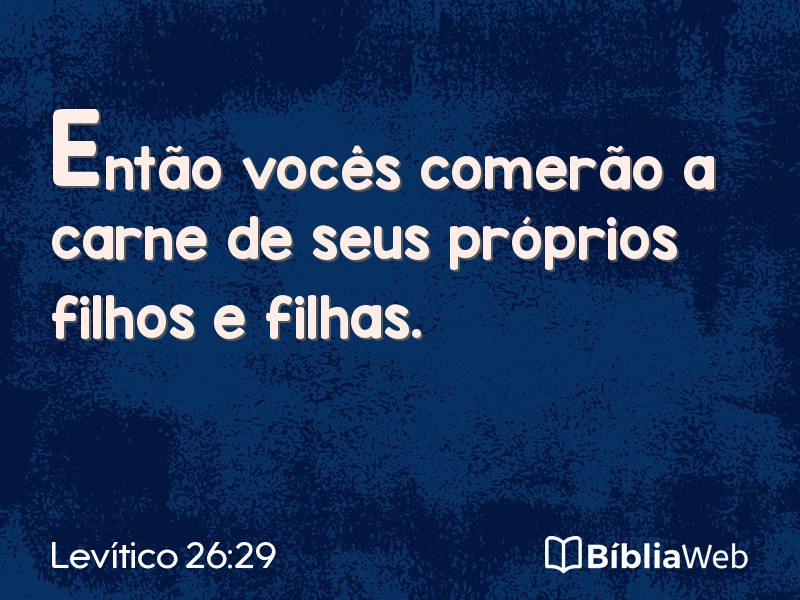 Levítico 26:29 em imagem para compartilhar