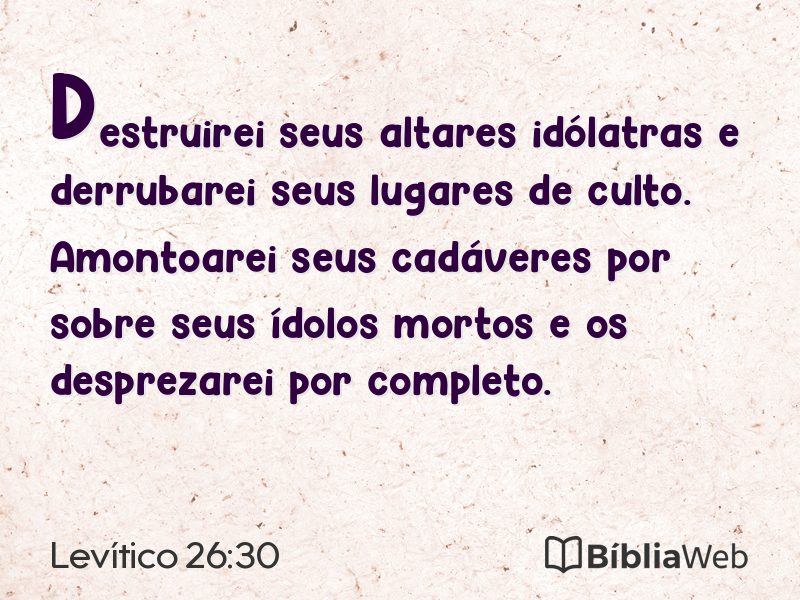 Levítico 26:30 em imagem para compartilhar