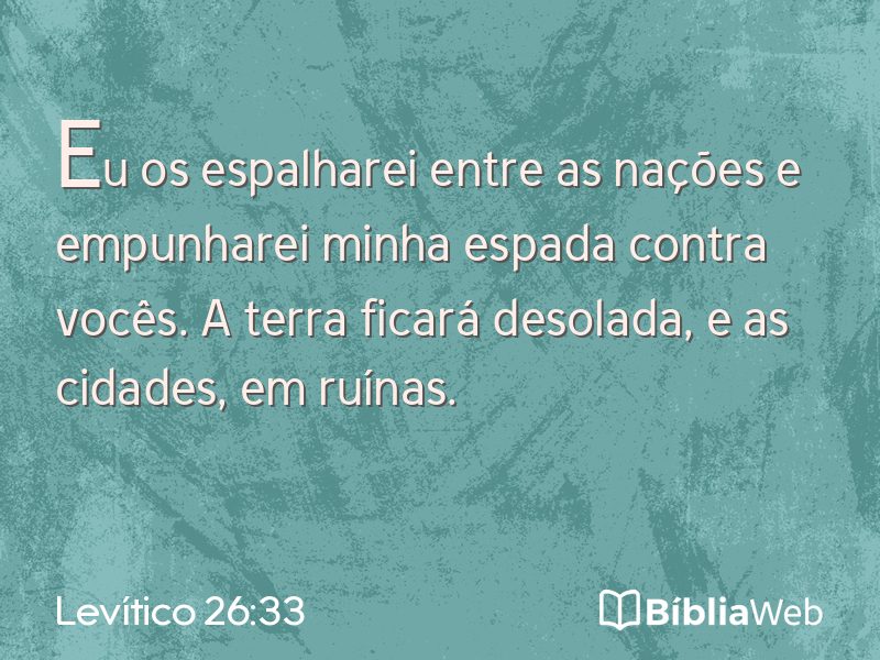 Levítico 26:33 em imagem para compartilhar