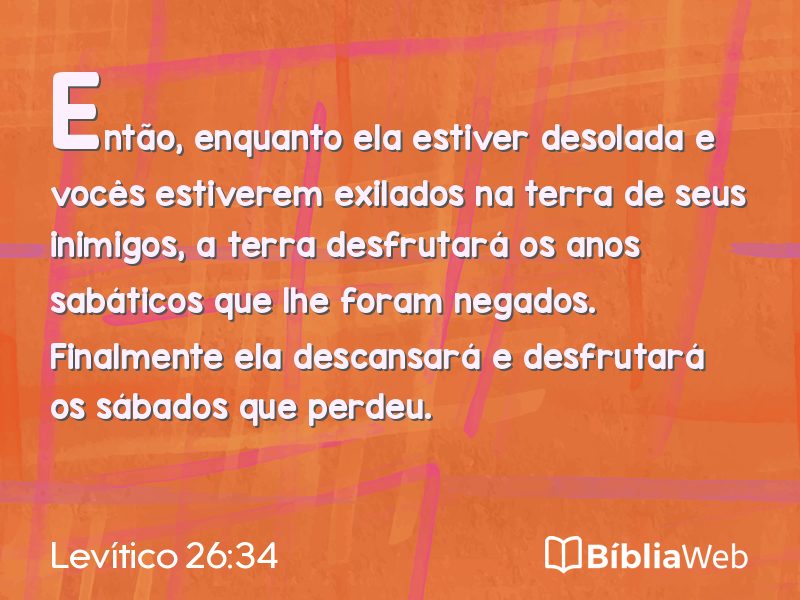 Levítico 26:34 em imagem para compartilhar