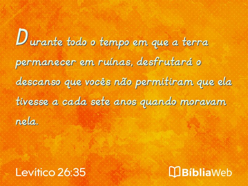 Levítico 26:35 em imagem para compartilhar