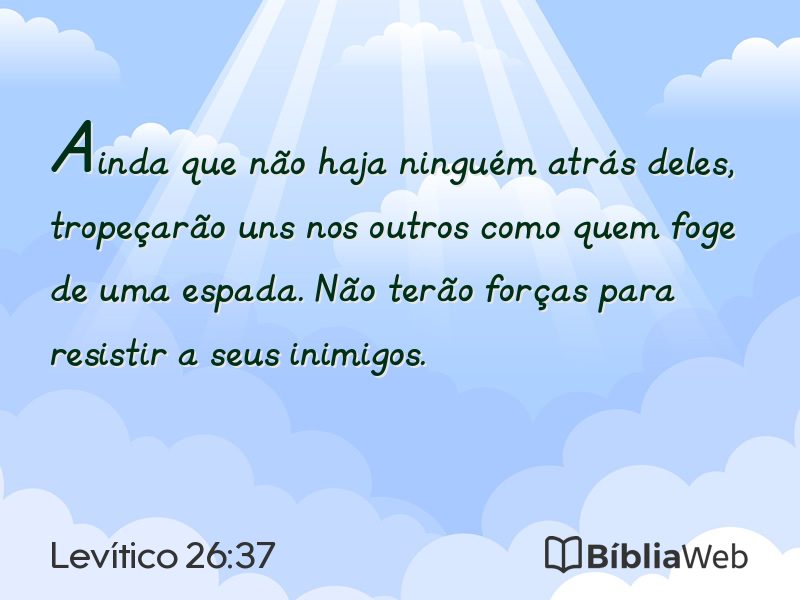 Levítico 26:37 em imagem para compartilhar