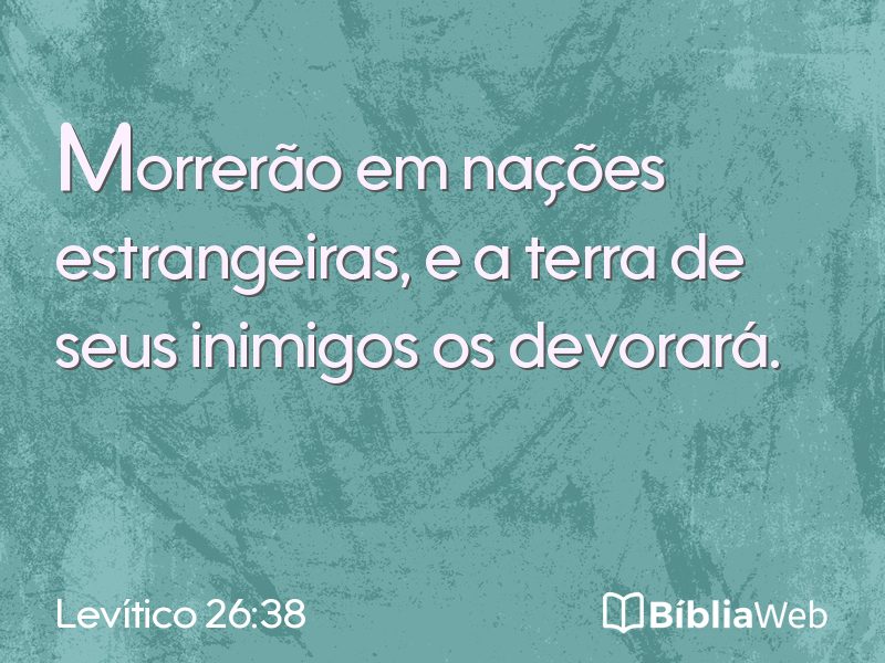 Levítico 26:38 em imagem para compartilhar