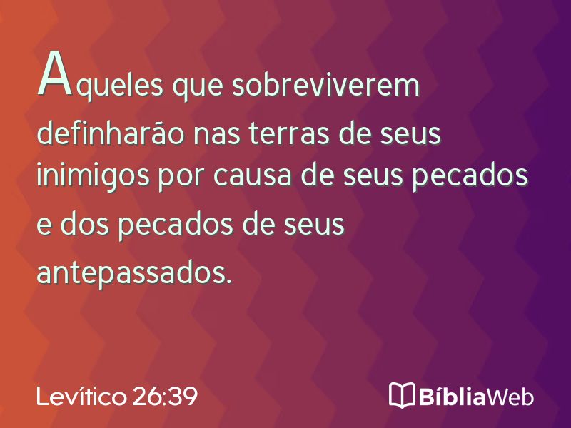 Levítico 26:39 em imagem para compartilhar