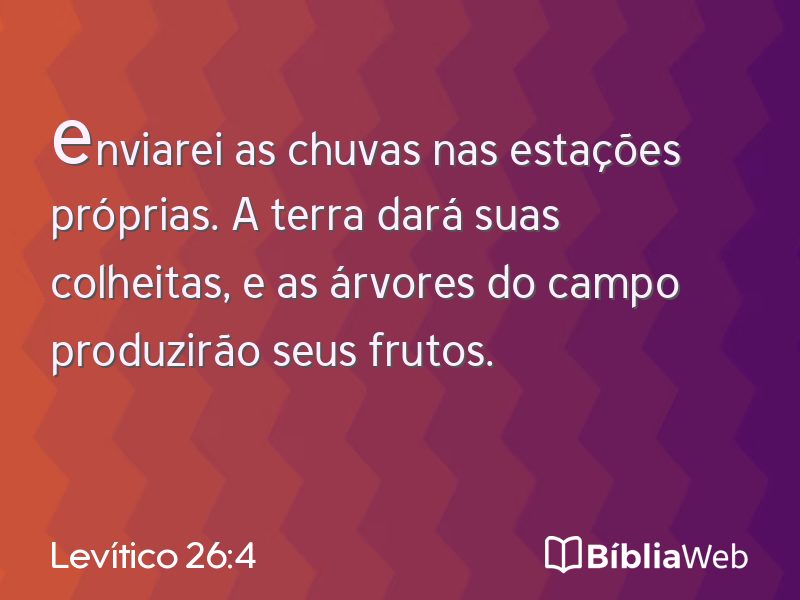 Levítico 26:4 em imagem para compartilhar