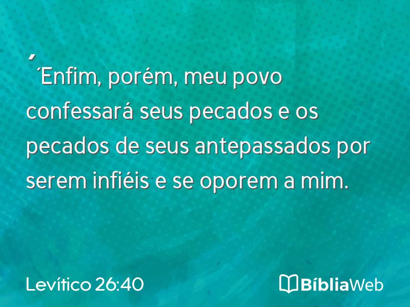 Levítico 26:40 em imagem para compartilhar