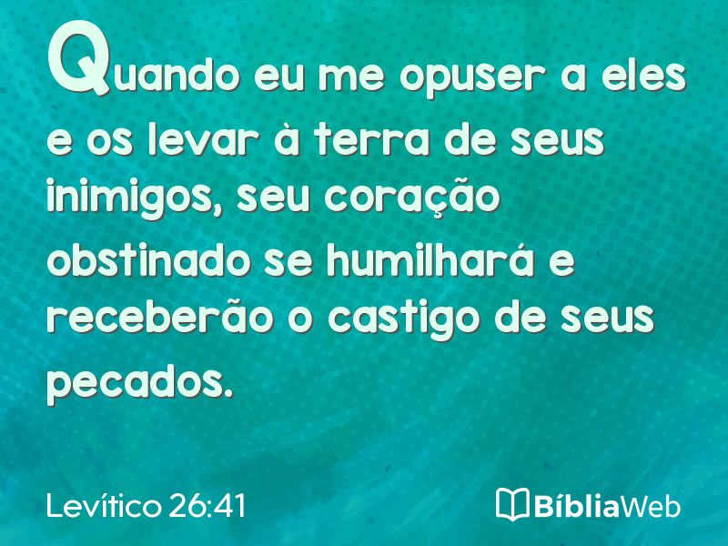 Levítico 26:41 em imagem para compartilhar