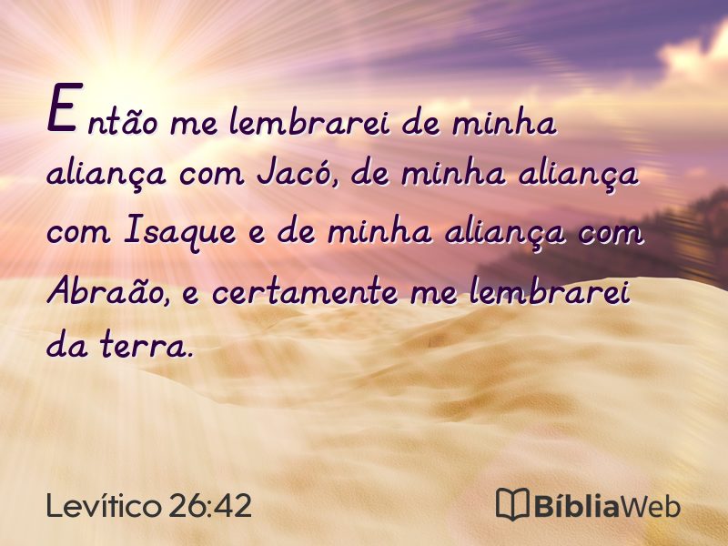 Levítico 26:42 em imagem para compartilhar