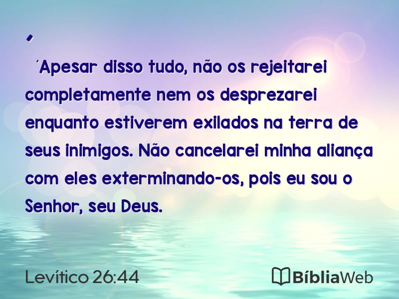 Levítico 26:44 em imagem para compartilhar